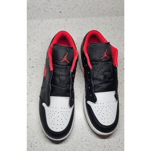 Nike Air Jordan 1 Low Bred Toe Black Red White Size 6.5Y